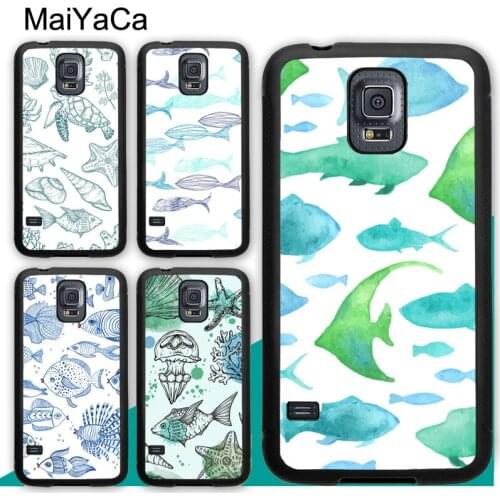 Watercolour Sea Fish Pattern Mobile Case For Samsung A21S A20e A71 A51 A10 A40 A50 A70 Galaxy S20 Plus S10 S9 Note 20 Ultra