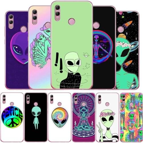 Peace Alien For Huawei Mate 9 10 20 30 Pro lite Phone for honor 9 V9 10 20 30 Lite Pro V10 soft Back Cover