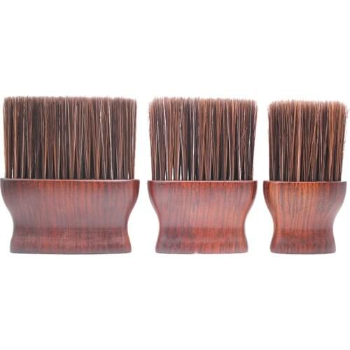 Wood Hair Brush Neck Face Duster Hairdressing Hair Cutting Cleaning Brush for Stylist Salon Hairdressing Styling Tools