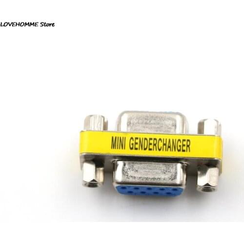 1PCS 9 Pin RS-232 DB9 Female to Female Serial Cable Gender Changer Coupler Adapter