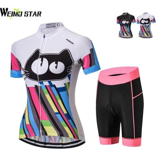 WEIMOSTAR Pro Cycling Jersey Set Womens Bike Uniform Cycle Shirt Ropa ciclismo Bicycle Wear MTB Shorts Cycling Clothing Set