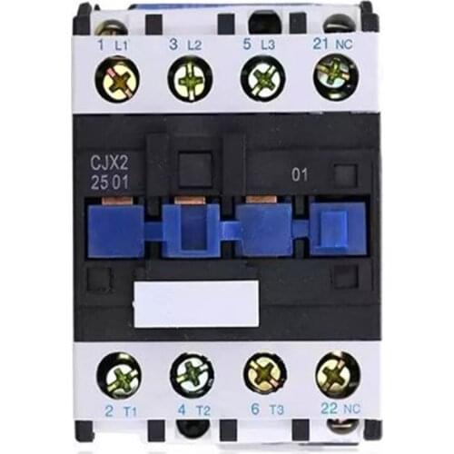 LC1D 25a AC Contactor CJX2-2501 3 Phase Motor Magnetic Contactor модульный контактор 110/220/380V 3-Pole 1Normal Closed Silver