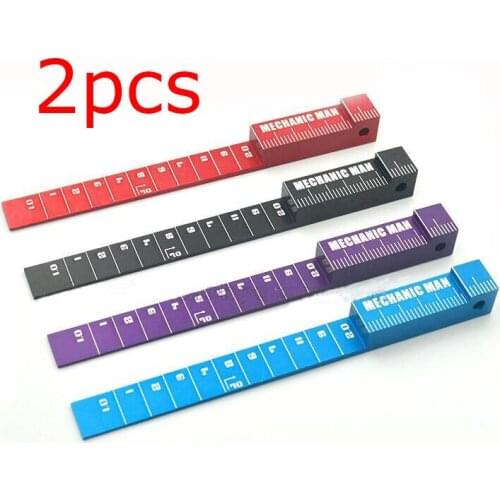 2 Pcs Adjusting Ruler Inspecting Ruler Tool for Tamiya Mini 4WD Racing Car Model 95073