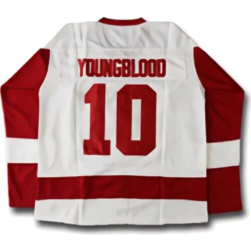 Dean Youngblood Hamilton #10 Mustangs Hockey Jerseys Youngblood Moive White Stiched Embroidery For Men
