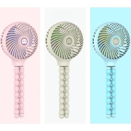 Cute Portable usb Mini Fans 3 Mode Adjustable Usb Rechargable Mini Fans Portable Air Cooler for Home Office Travel Outdoor