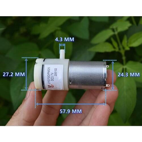 Mini 370 Air Vacuum Pump Electric DC 3V 3.7V 5V Vacuum Pump Diaphragm Breast Pump Negative Pressure Pump DIY Vacuum Machine