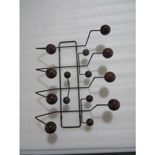 Walnut ball black frame Edisson home as typical fashion candy Minimalist Modern Hang It All coat rack hook coat hangers