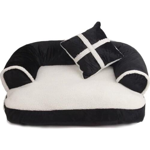 Pet Sofa Dog Cat Bed Warm Soft Nest Detachable Washable Sofa High Rebound Pp Cotton Filler Comfortable Sleeping Mat Pet Supplies