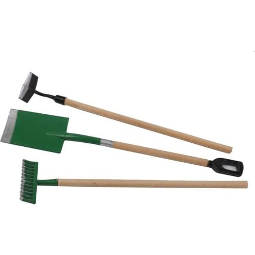 MagiDeal 3 Pieces Garden Tool Set 1:12 Dollhouse Miniature Fairy Garden Tools Supplies Handcrafts Dolls Yard Lawn Accessories
