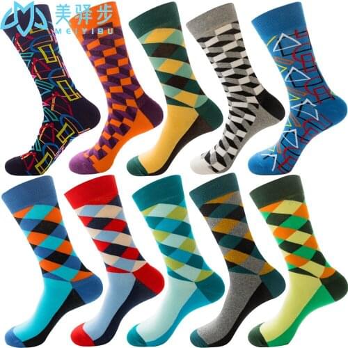 10 Pairs Per Set Funny Socks Women European Fashion Colourful Socks Woman Kawai Cotton Socks Kawaii Diamond Funny Sock