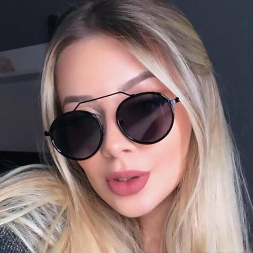 New Classic Small Frame Round Sunglasses Women/Men Vintage Retro 90s Alloy Mirror Sun Glasses Celebrity Shades UV400