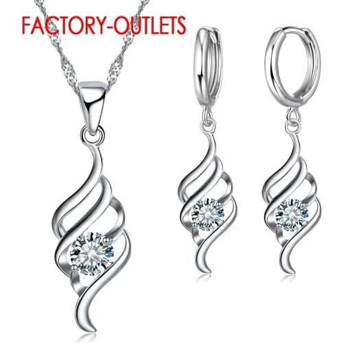 New Arrival 925 Sterling Silver Bridal Jewelry Sets Romantic Style CZ Cubic Zirconia Women Girls Engagement Anniversary