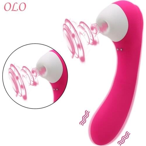 OLO Dildo Vibrators Sex Toys for Women Oral Sex Clitoris Vagina Stimulator Nipple Sucker Tongue Sucking Vibrator G Spot Massage