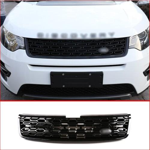 Car Head Front Grill Frame Decoration Cover Trim Accessories for Land Rover Discovery Sport 2015-2019 ABS Car Replacement Parts