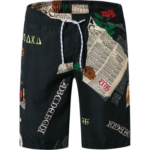 Tailor Pal Love Mens home casual pants quick-drying printed beach pants loose and comfortable for surfing and wading sports