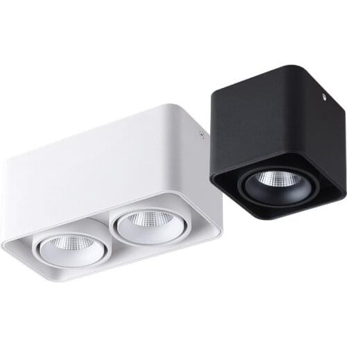 Dimmable Surface Mounted LED COB Downlight Ceiling Lamps 10W 15W 20W 30W Led spot Light Direction Adjustable Indoor Lighting