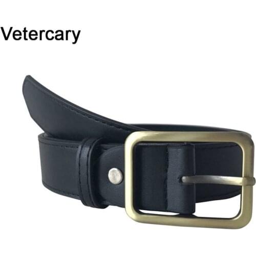 New vintage pin buckle belt Female Belt brown PU Leather Belts For Women fashion Metal jeans strap student wide waistband woman