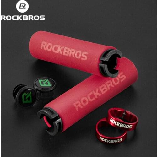 Rockbros bicycle handle MTB silicone sponge handle anti slip shock absorption super light bicycle handle riding supplies