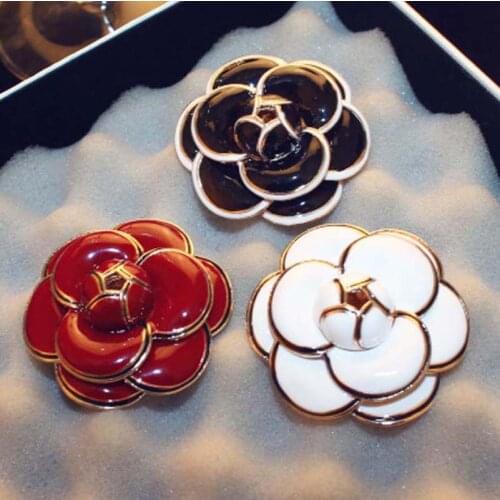 Luxury CC Enamel Camellia Flowers Channel Jewelry Brooches Broaches For Women Sweater Dress Lapel Pins Accessaries For Clothes