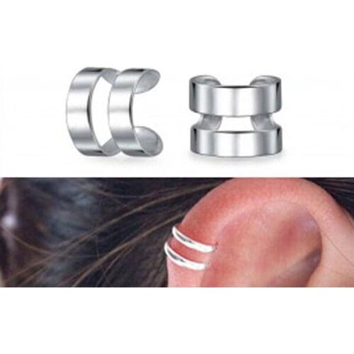 1 piece simple circle clip on earring cuff earrings for women girl minimal delicate jewelry