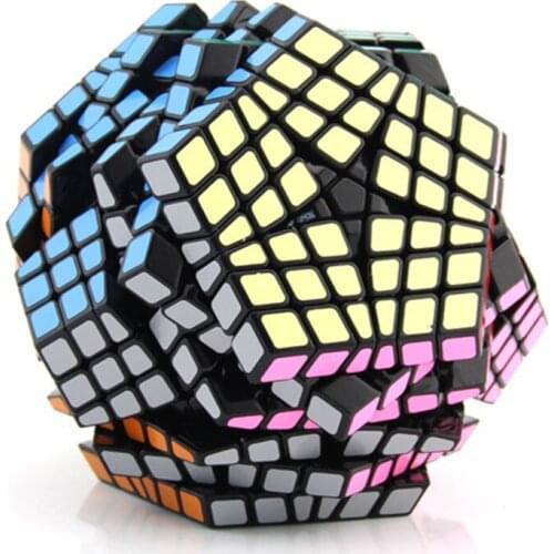 Shengshou Megaminx Megaminxeds cube 6x6 black and white stickers professional educational magic cubes adult intelligence toy