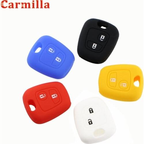 Silicone Car Key Case for Peugeot 206 307 207 408 for Citroen C2 C3 C4 Iran Toyota Skin Rubber Key Cover