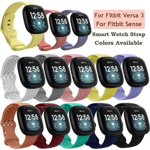 Silicone Strap for Fitbit Versa 3 Band Smart Watch Soft Wristband Replacement Bracelet for Fitbit Versa 3 Fitbit Sense Band