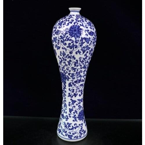 Handmade Blue and White Ceramic Vase Porcelain Chinese Antique Reproduction