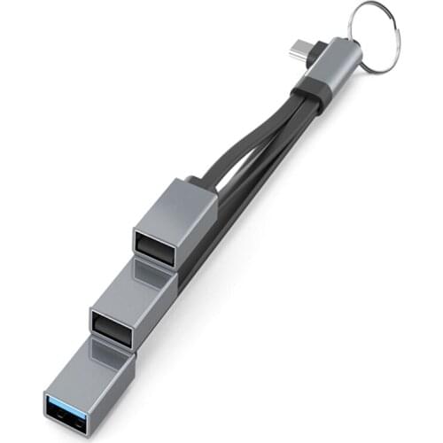 Type-C Otg Cable One for Three Hubs Mobile Phone and Tablet Connected to U Disk Mobile Hard Disk Mouse and Keyboard