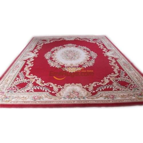 Chinese aubusson carpetshandwoven wool carpets rug european Living Room Woven Antique Decor Room Floor Decoration flower rug