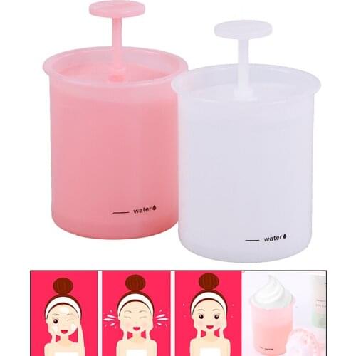 High Quality Portable Foam Maker Facial Cleanser Makeup Face Care Tool Foam Cup White Pink Body Wash Bubble Maker
