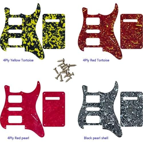 Guitar Pickguard-For No Control Hole US 11Screw Holes Strat With Floyd Rose Tremolo Bridge Single HSH Scratch Plate & Back Plate
