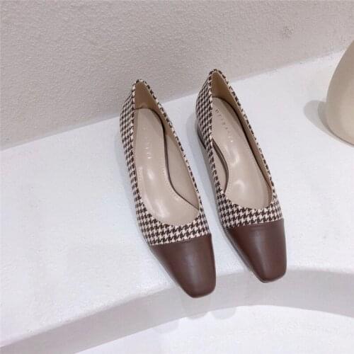 2021 spring new shallow mouth pedal all-match casual lazy shoes womens thick heel fashion women