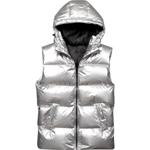 Hip Hop Vests Men Fashion Brand Waistcoat Mens Hooded Vests Winter Warm Sleeveless Jackets Men Coat Casual Vest Male Waistcoats