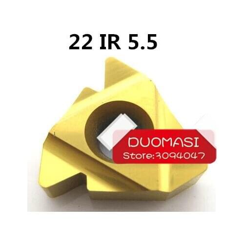 22 IR 5.5 ISO ,INTERNAL threaded turning Insert,Coating General Type partial profile 60 degree Cutting Steel,PITCH 5.5