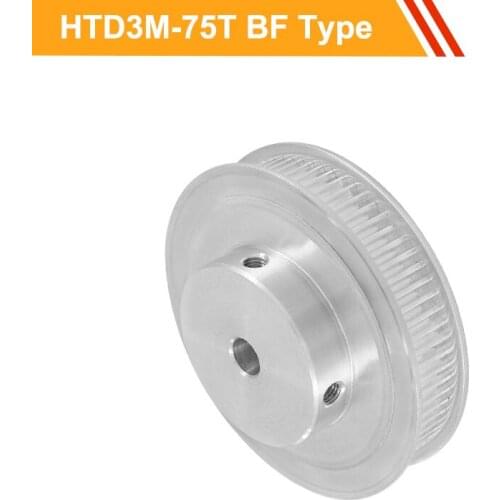 3M 75T Timing Pulley HTD3M Type Synchronous Pulley Wheel 11mm/16mm Belt Width 8/10/12/14/15/20mm Bore CNC Belt Pulley