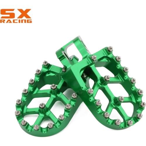 Motorcycle Aluminum Foot Pegs Footpeg Pedals FootRest For KAWASAKI KX125 KX250 KX 125 250 1997-2001 KX500 1988-1990 Dirt Bike