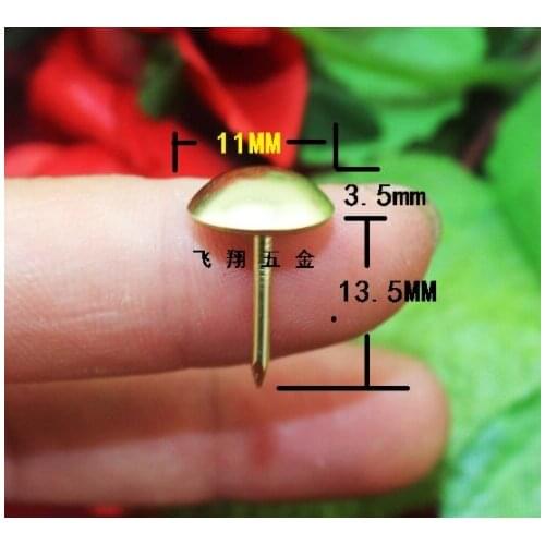 Hardware accessories 11mm*17mm upholstery tacks decorative tacks Bubble sofa nail yellow antique soft package upholstery nail