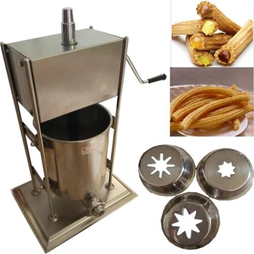 Free shipping Churros Machine Manual Operation Stainless Steel Churro Maker Capacity 3 Liters Brand New