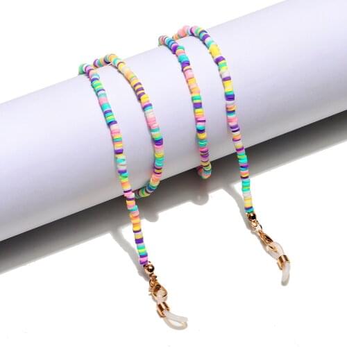 Fashion Decor Beads Glasses Chain Handmade Mask Hanging Lanyard Cord Neck Rope Cords Vintage Glasses Holder Lanyards