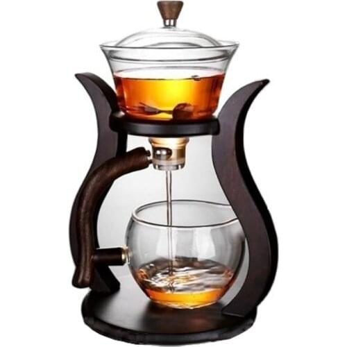 Web Celebrity Lazy Tea Set Ceramic Deer Glass Magnetic Ball Attraction Drainage Heat-Resistant Teapot Fruit Scented Tea Kung Tea