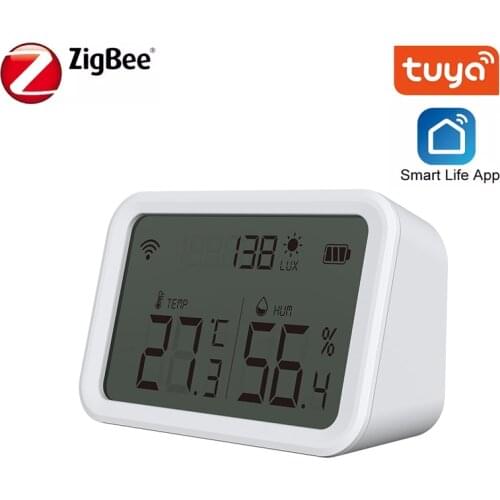Tuya Smart Home ZigBee Temperature And Humidity Sensor With LCD Screen Display Works With Google Assistant And Tuya Zigbee Hub