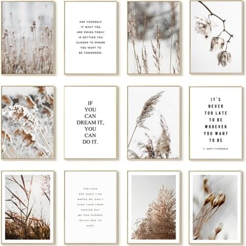 Canvas Painting Dead leaves Poster Landscape Wall Art Picture Living Simple Interior Decoration For HomeRoom Aesthetic Decor