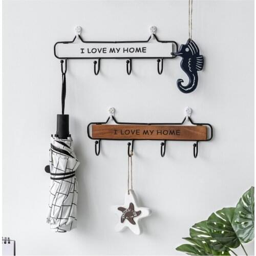 Hanger hook 3 size modern minimalist style wooden wall-mounted shelf hook storage rack household decoration hook key hook
