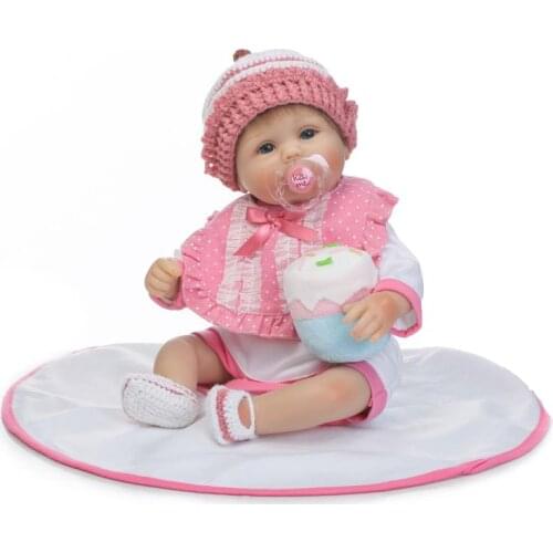 42cm Reborn Baby Doll Lifelike Soft Silicone Vinyl Real Gentle Touch Play Toys Children Gifts Dolls Collection Plush Stuffed Toy