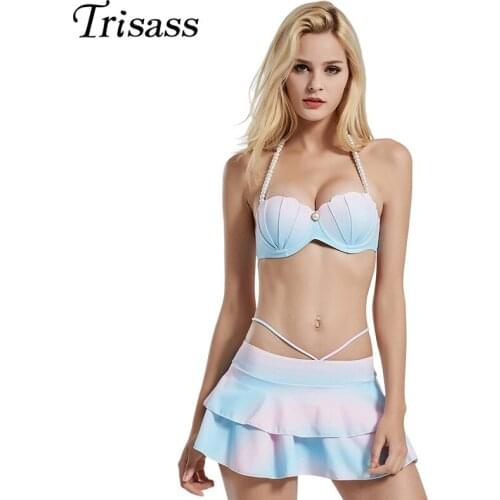 Swimwear For Women Swimsuit Bikini Bathing Suit May Female Beach 2020 With Skirt Shells Underwire Bracket Push Up Print