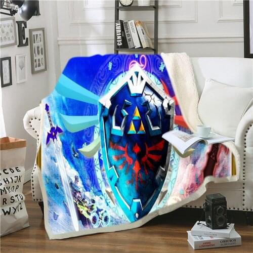 Fashionable cartoon blanket microfiber fabric 3D cold thickening printing bed blanket