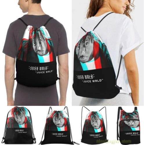 Men Outdoor Travel Drawstring Backpack Bags Juice Wrld Fan Art Merch And Gear Women 2021 Sports Travel Bag Fitness Swimming Bag