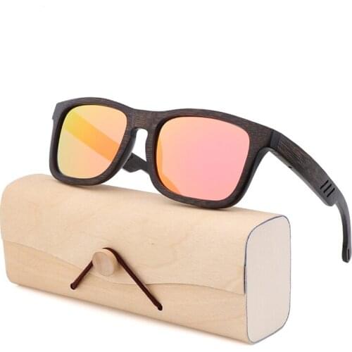 Mens Fashion Sunglasses,100% Bamboo Wood , Polarized UV 400 Sunshades,lunette de soleil femme 56229