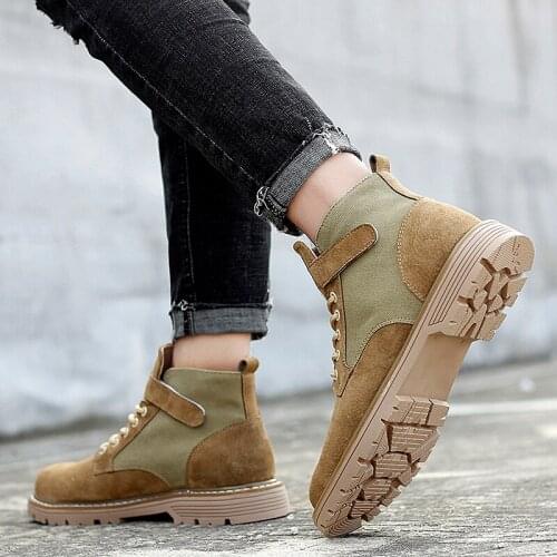 Casual Male Shoe Mens Shoes Casual Loafers Men Fashion Breathable Hightop Leather Boots High Top 2020 Causal Sneakers